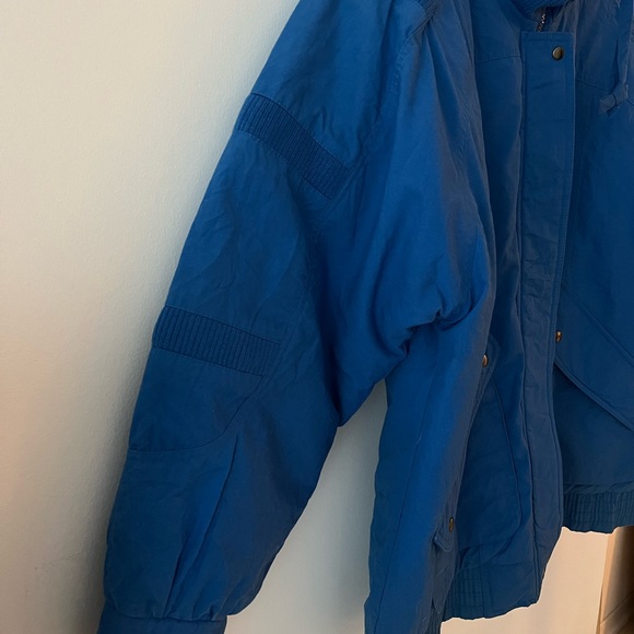 90s Vintage Blue High Neck Braefair Down Winter Jacket - Men’s L/XL - Picture 9 of 11